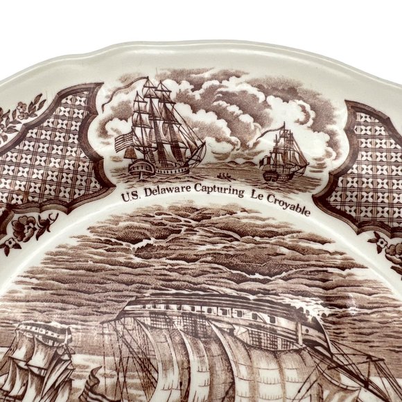 Vintage Fair Winds Friendship of Salem Dinner Plate Alfred Meakin England 10.5" - Picture 6 of 8